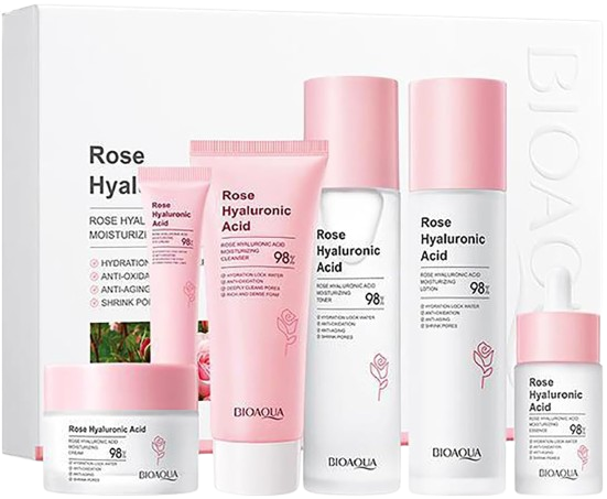 KIT ROSAS Y ACIDO  BIOAQUA CAJA DE LUJO